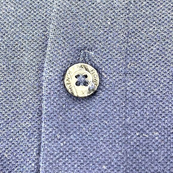 Denim & Flower Shirt‎ Mens Extra Large XL Navy Slim Fit Long Sleeve Button Down - Picture 7 of 10